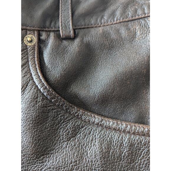 Wilson's Leather Maxima | Vintage Chocolate Brown Leather Pants | Size 6 - Picture 15 of 15
